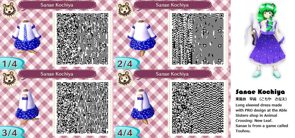 new leaf dress designs 100 Animal Crossing: New Leaf QR codes for dress designs ideas