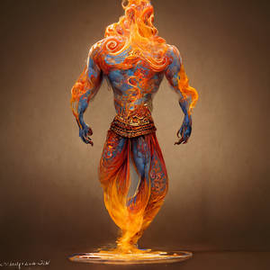 Fiery genie male