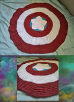 Captain America Shield Crocheted Baby Blanket