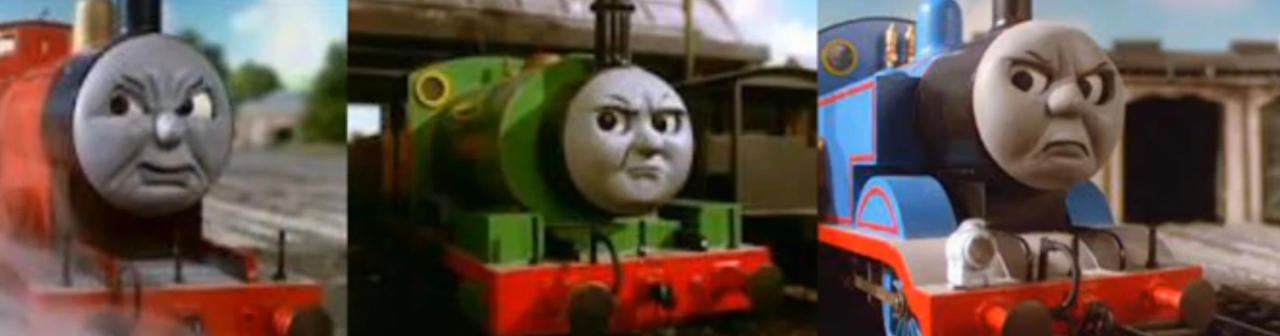 Thomas, Percy and James are Angry by convbobcat on DeviantArt