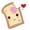 icon kawaii toast