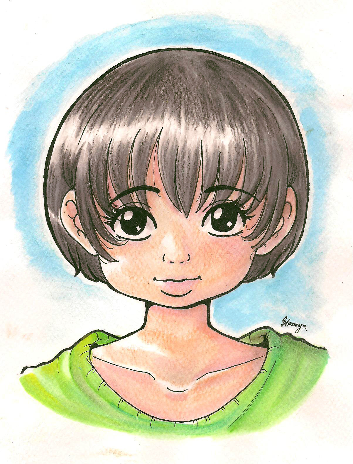 watercolor girl