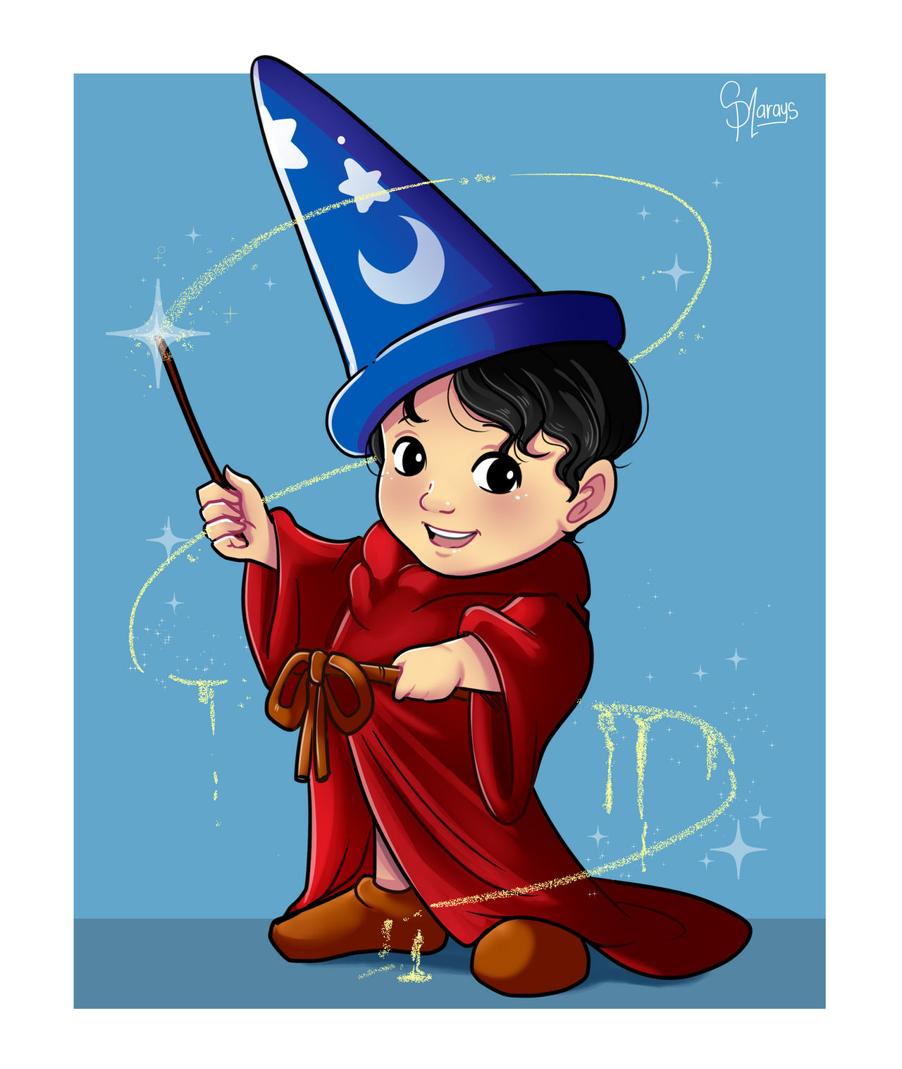 Lesser Wizard commission: little wizard by selene-bunny on DeviantArt