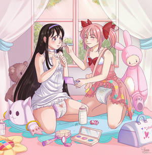 Madoka and homura: Little space