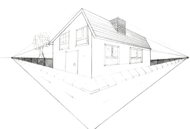 Two Point Perspective House by brandnewsong on DeviantArt