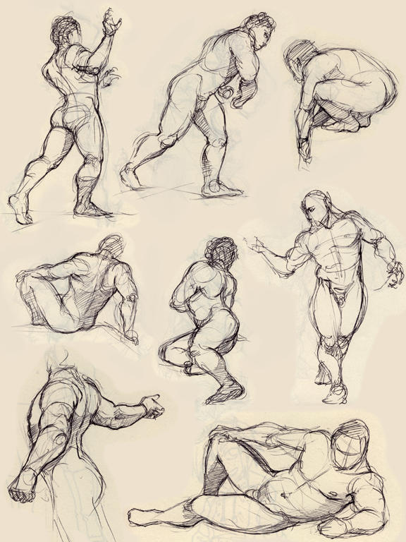 some figure drawing by Luthie13