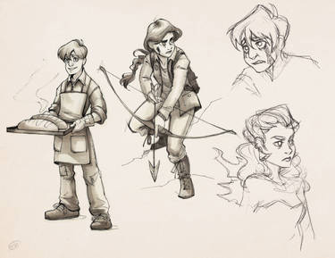 Katniss and Peeta sketches
