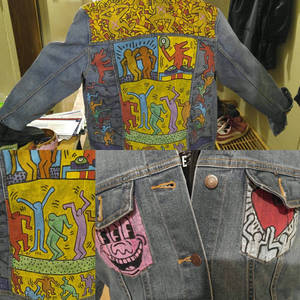 Keith haring jean jacket