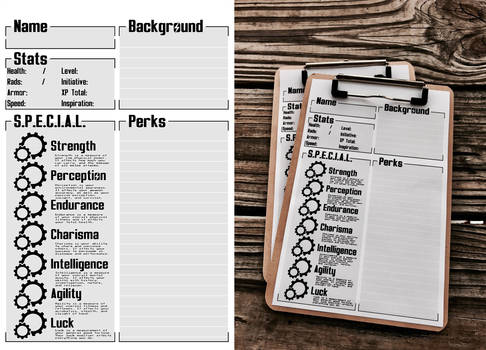 Dungeons and Dragons Fallout Character Sheet