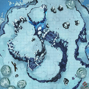 Snowy Hill Battle Map for Dungeons And Dragons