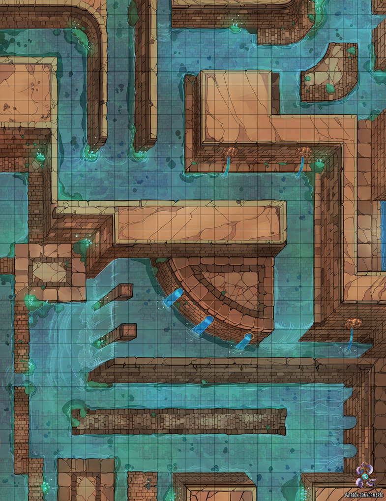 Sewers Battle Map For DnD By Hassly On DeviantArt sewers-battle-map-for-dnd-by-hassly-on-deviantart