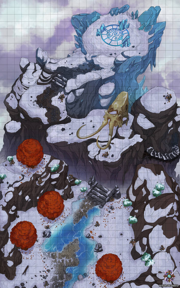 Frozen Path Battle Map by Hassly on DeviantArt