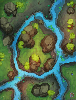 Rocky Forest Battle Map