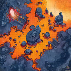 Volcanic Path Battle Map