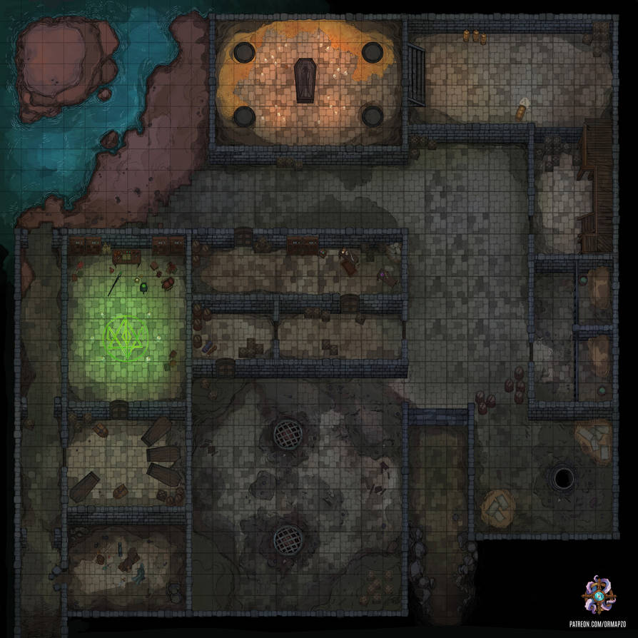 Dungeon Crypt Battle Map by Hassly on DeviantArt
