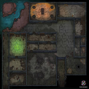 Dungeon Crypt Battle Map