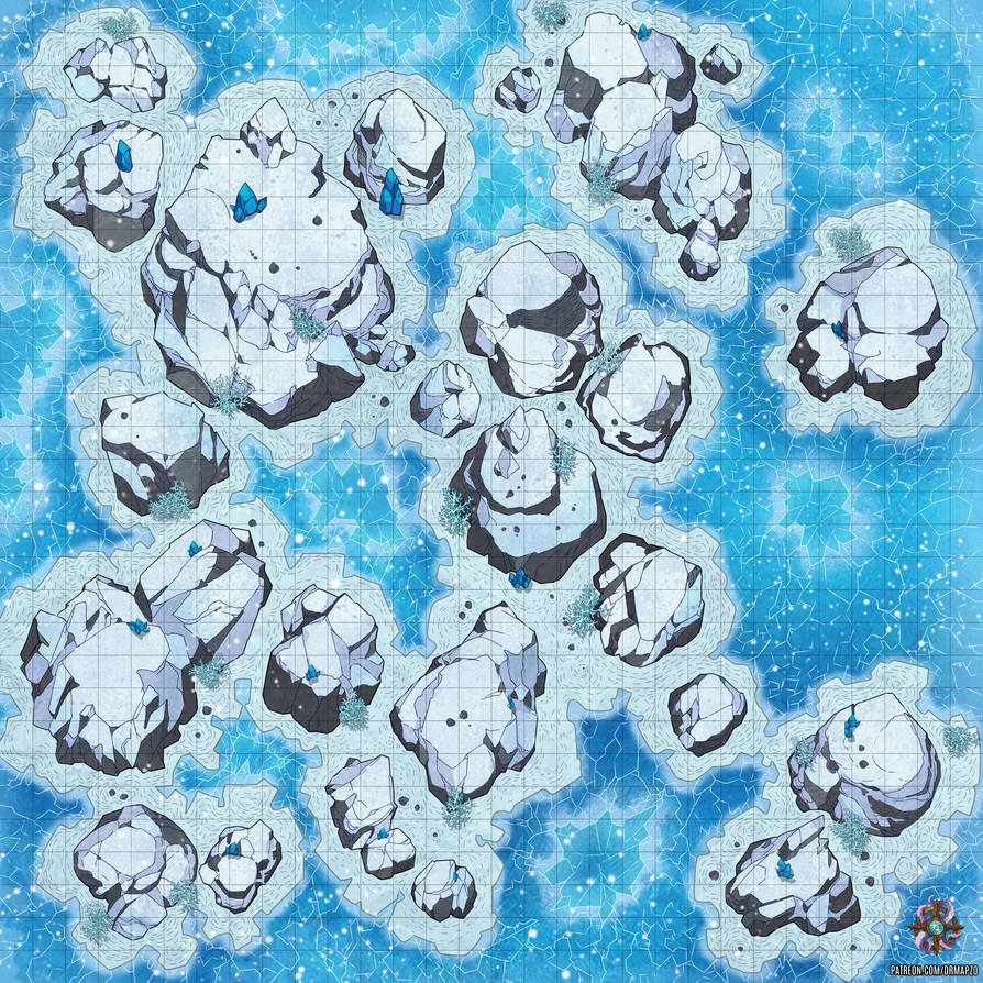 Icy Mountains Battle Map by Hassly on DeviantArt