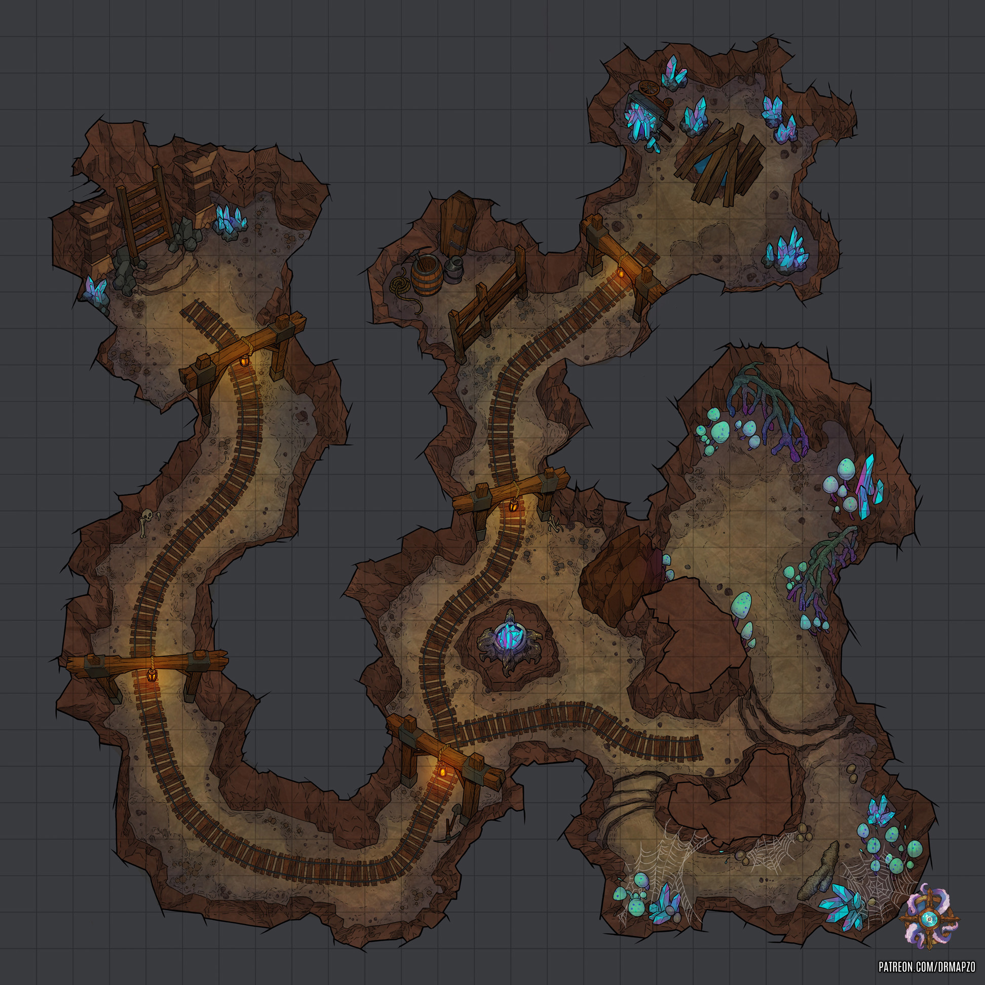 Crystal Mine Battle Map by Hassly on DeviantArt