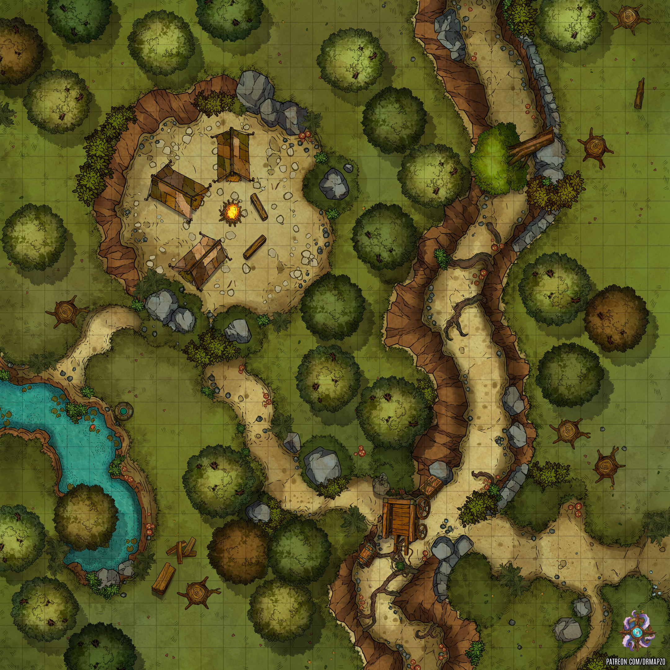 Forest Camp Battle Map by Hassly on DeviantArt