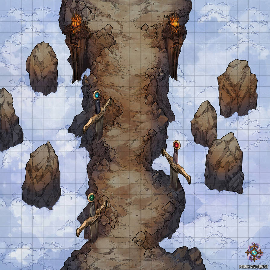 Heavan Battle Map Path Among The Clouds Battle Map by Hassly on DeviantArt
