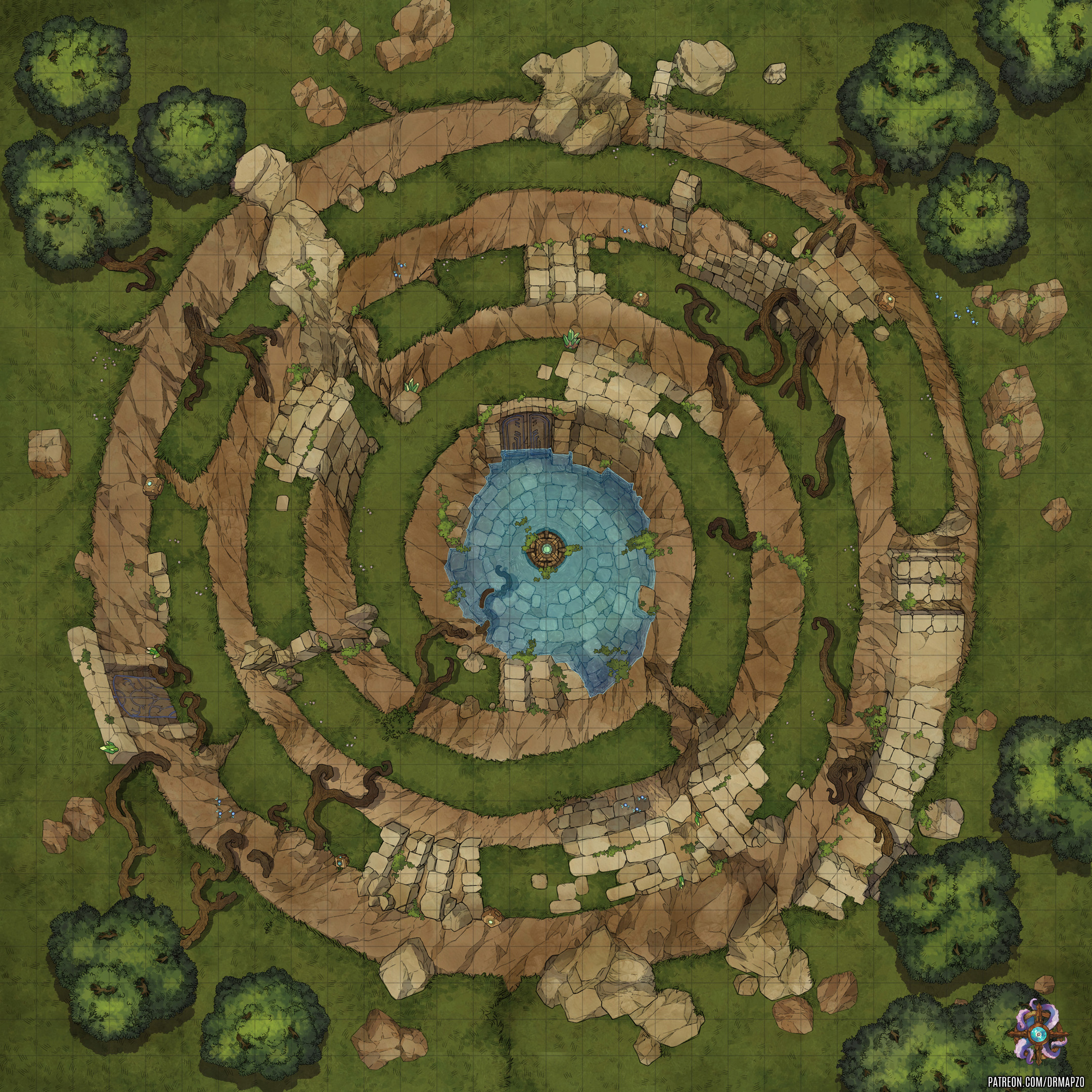 Forest Spiral Ruins Battle Map By Hassly On Deviantart Forest Spiral Ruins Battle Map By Hassly On Deviantart
