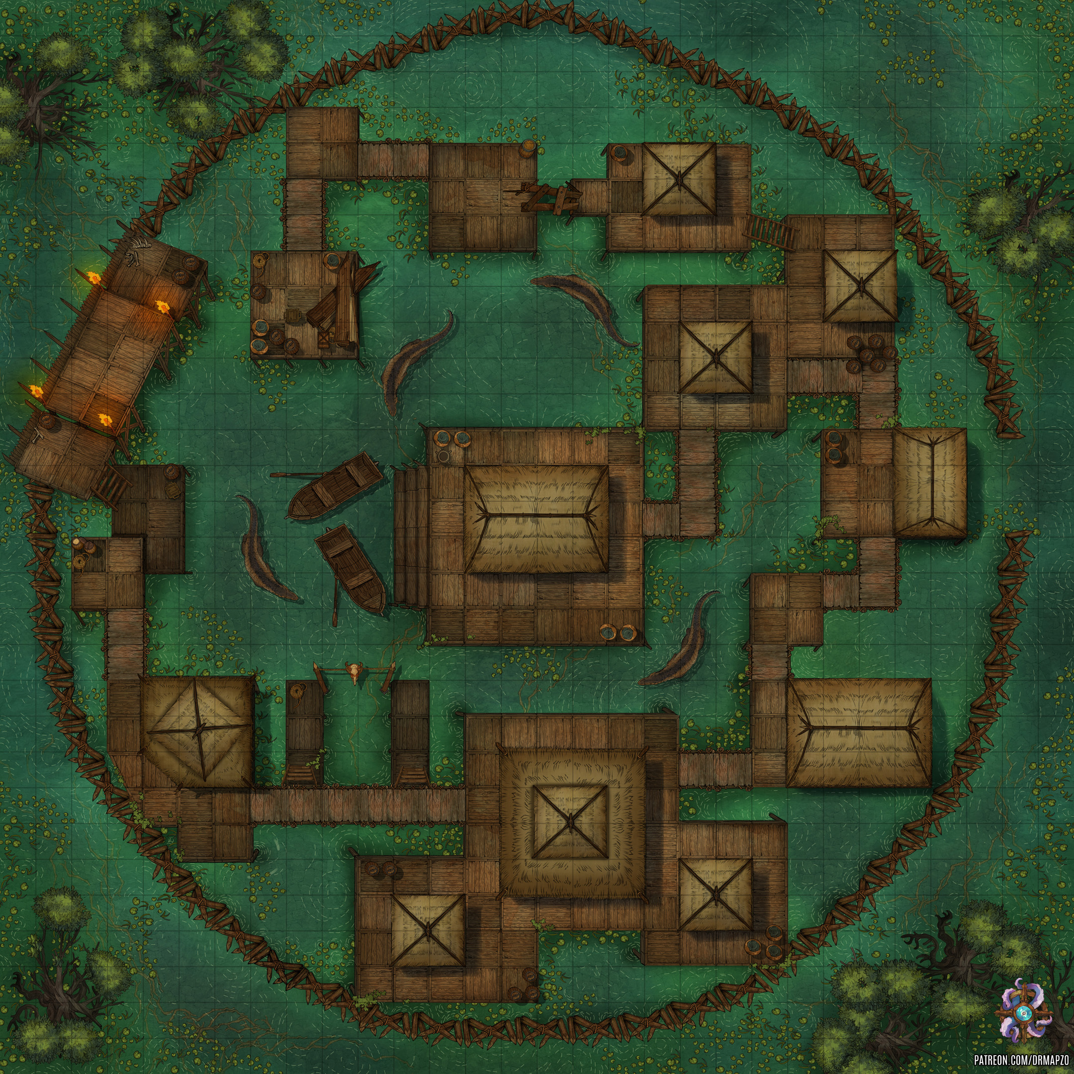 Swamp Fort Battle Map by Hassly on DeviantArt