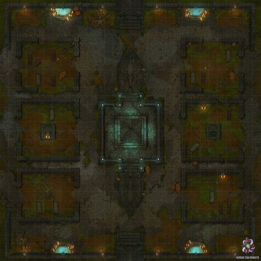 Abandoned Graveyard Battle Map by Hassly on DeviantArt