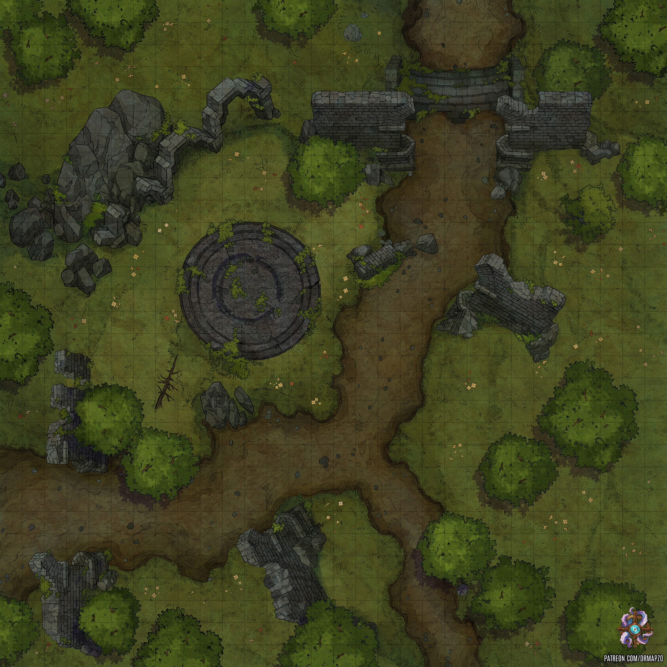 Old Forest Path Battle Map By Hassly On Deviantart