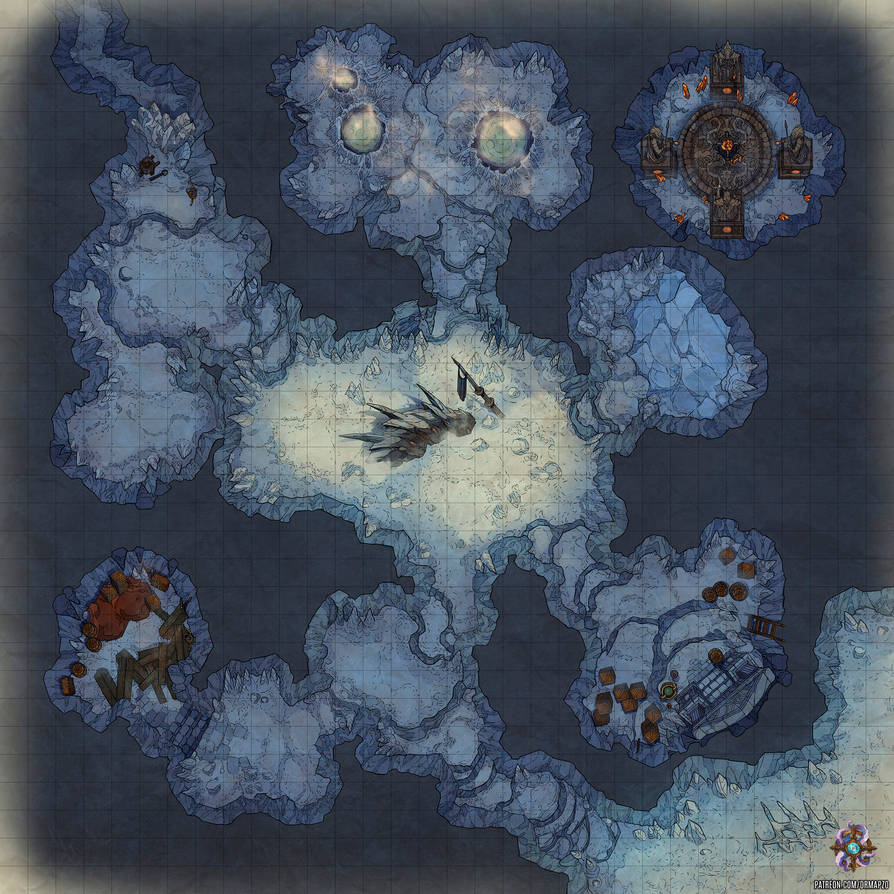 Ice Cave Battle Map by Hassly on DeviantArt
