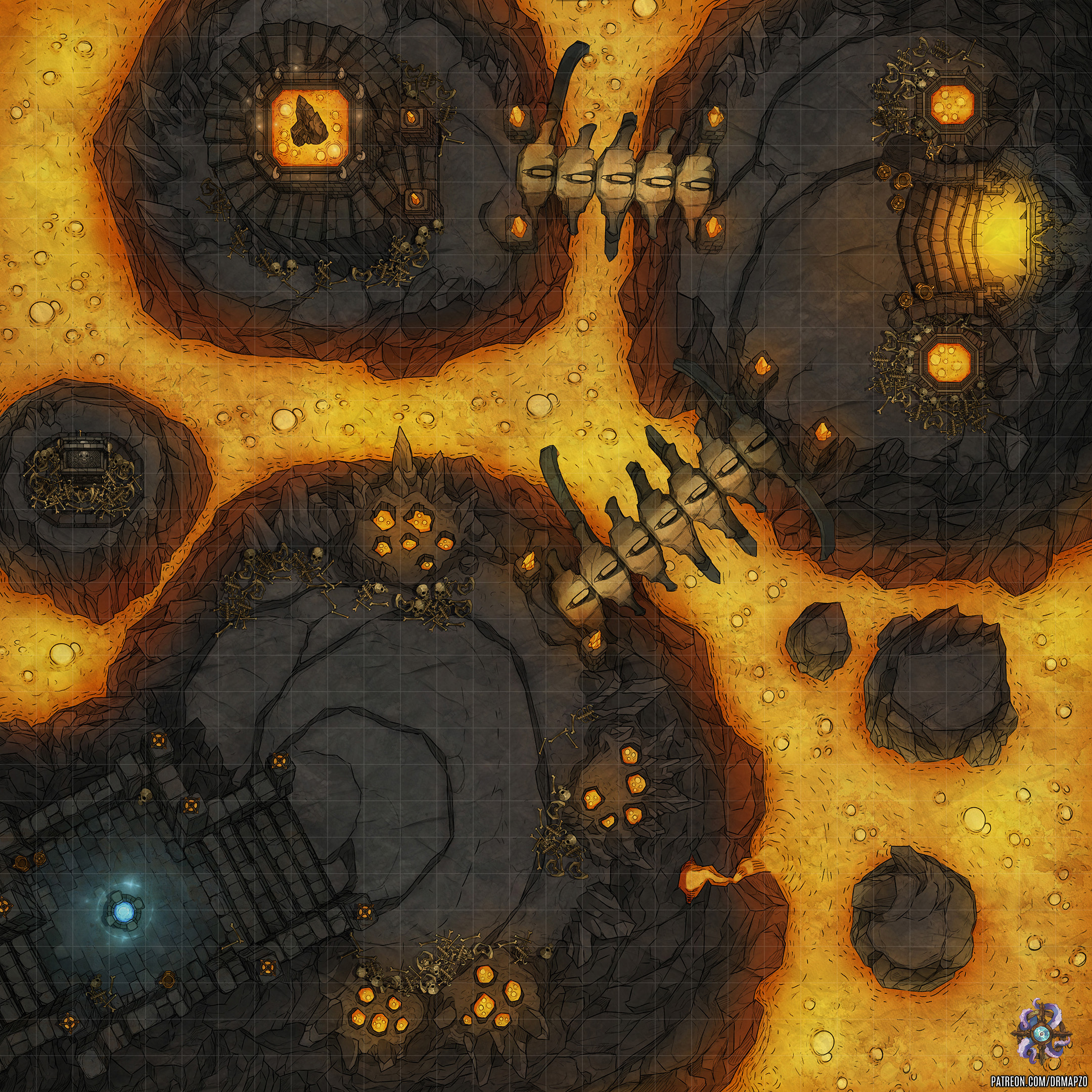 Lava Mountain Crossing Battle Map by Hassly on DeviantArt