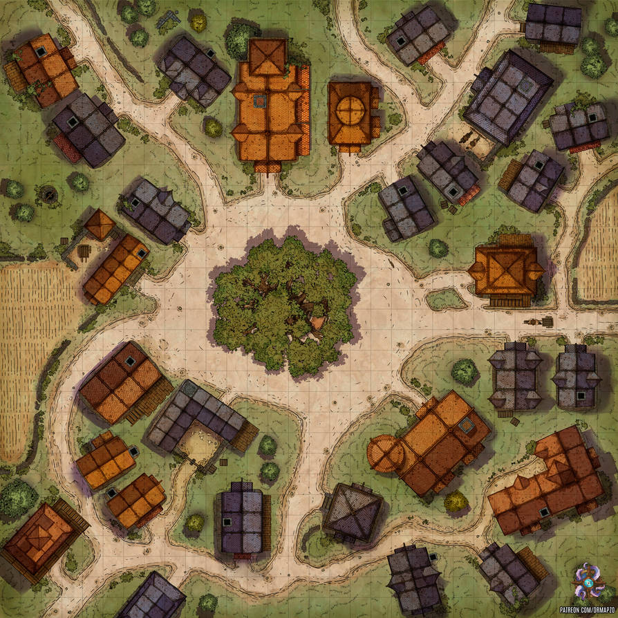 Small Town Battle Map by Hassly on DeviantArt