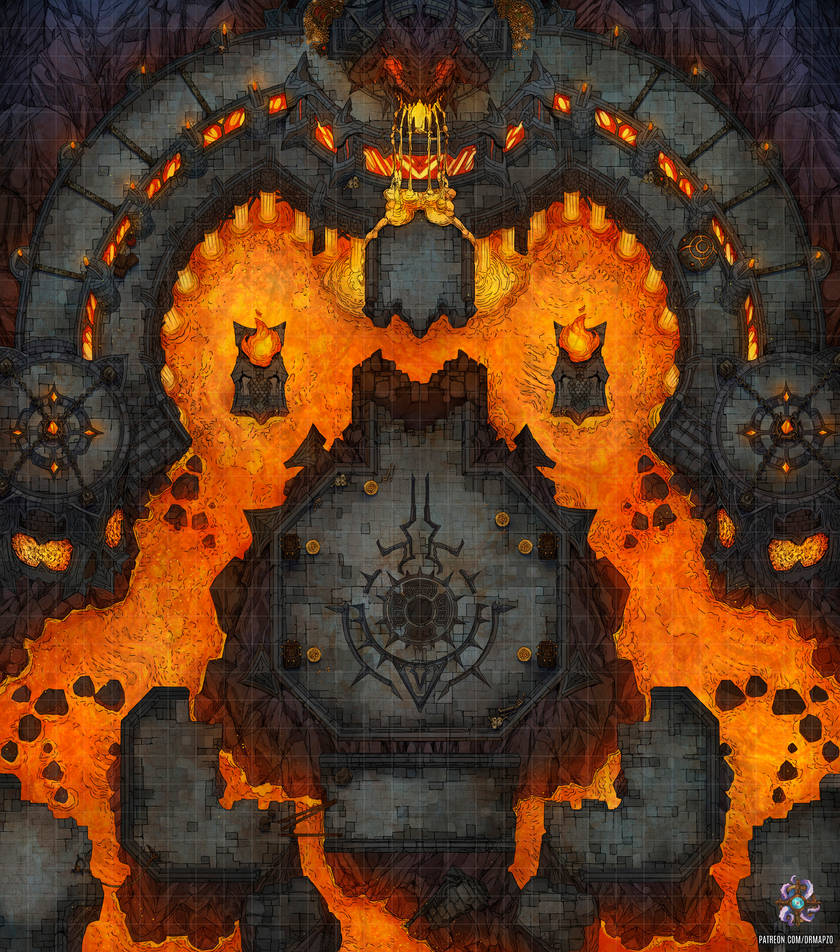 Lava Temple Battle Map by Hassly on DeviantArt