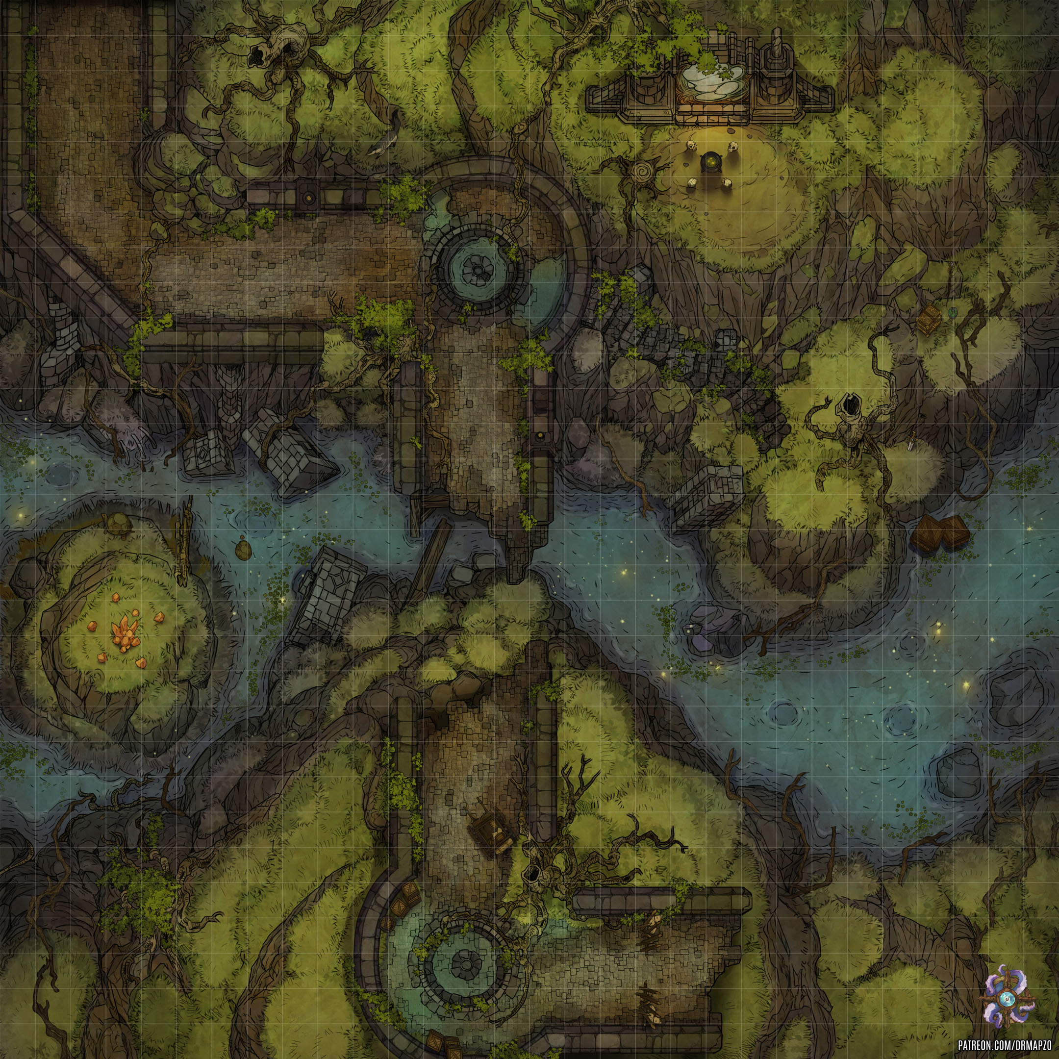 Forgotten Bridge Battle Map by Hassly on DeviantArt