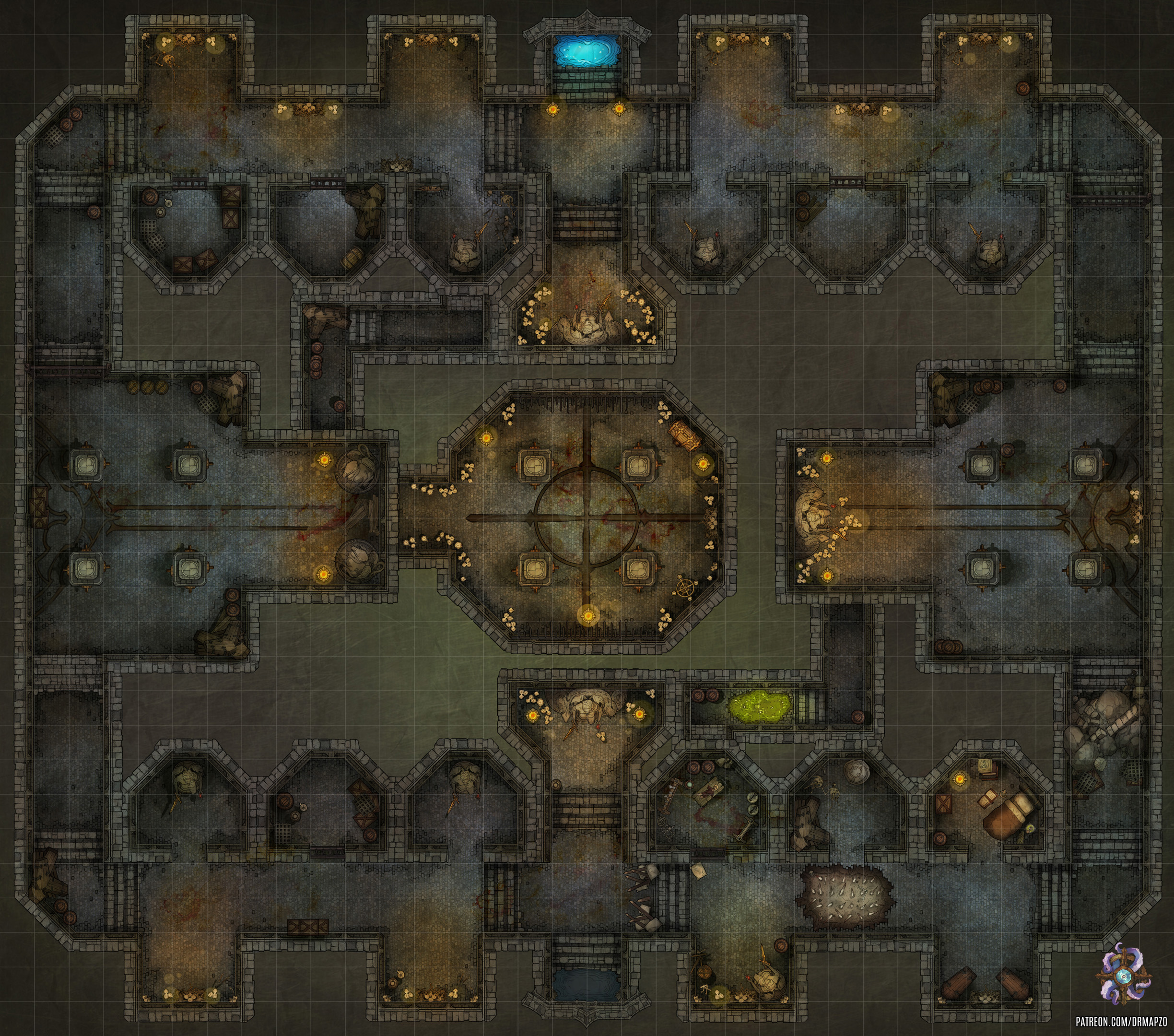 Bloody Halls Battle Map 34x30 by Hassly on DeviantArt