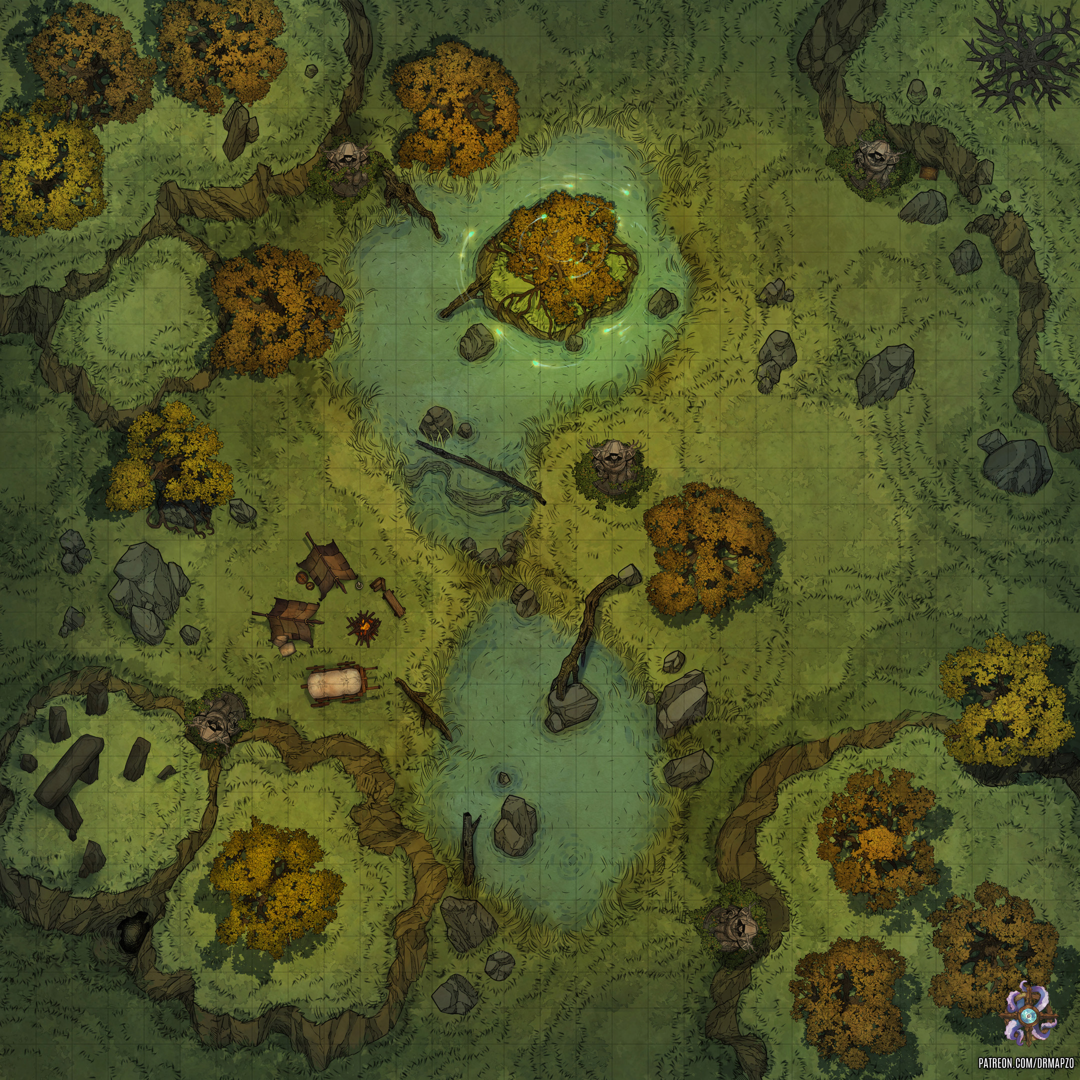 Druid Lake Battle Map by Hassly on DeviantArt