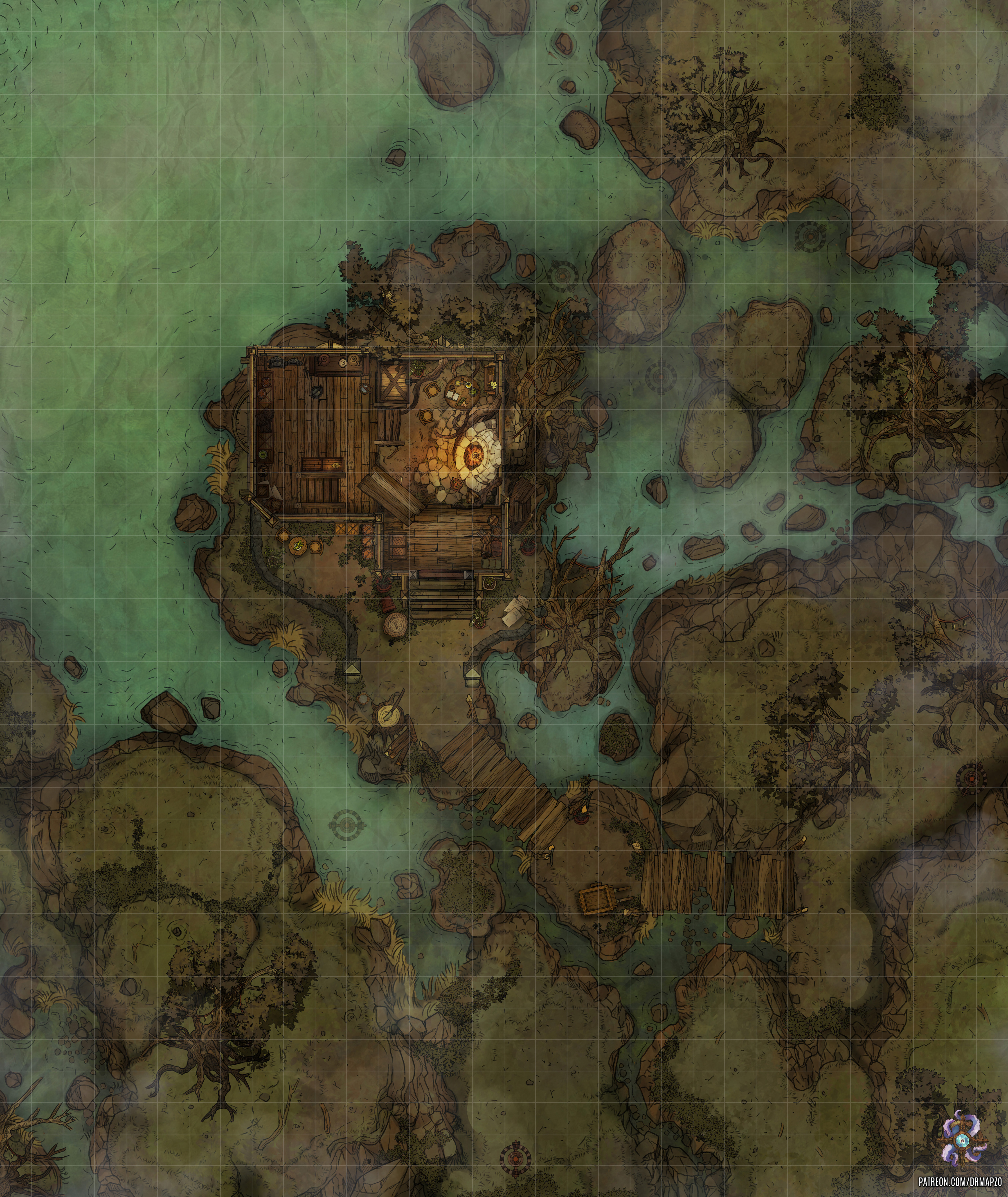 Swamp Hut Battle Map by Hassly on DeviantArt