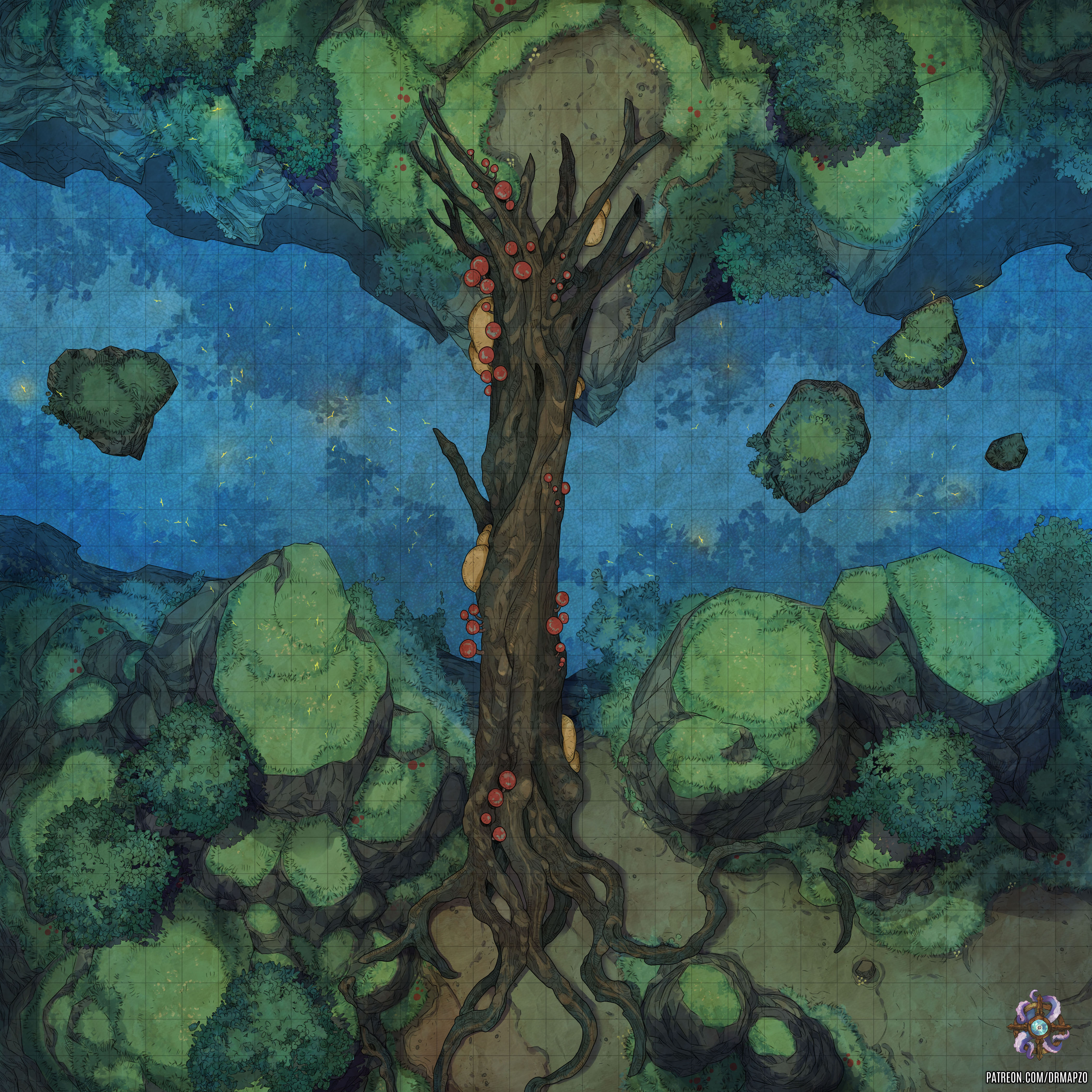 Tree Root Battle Map Fallen Tree Bridge Battle Map by Hassly on DeviantArt
