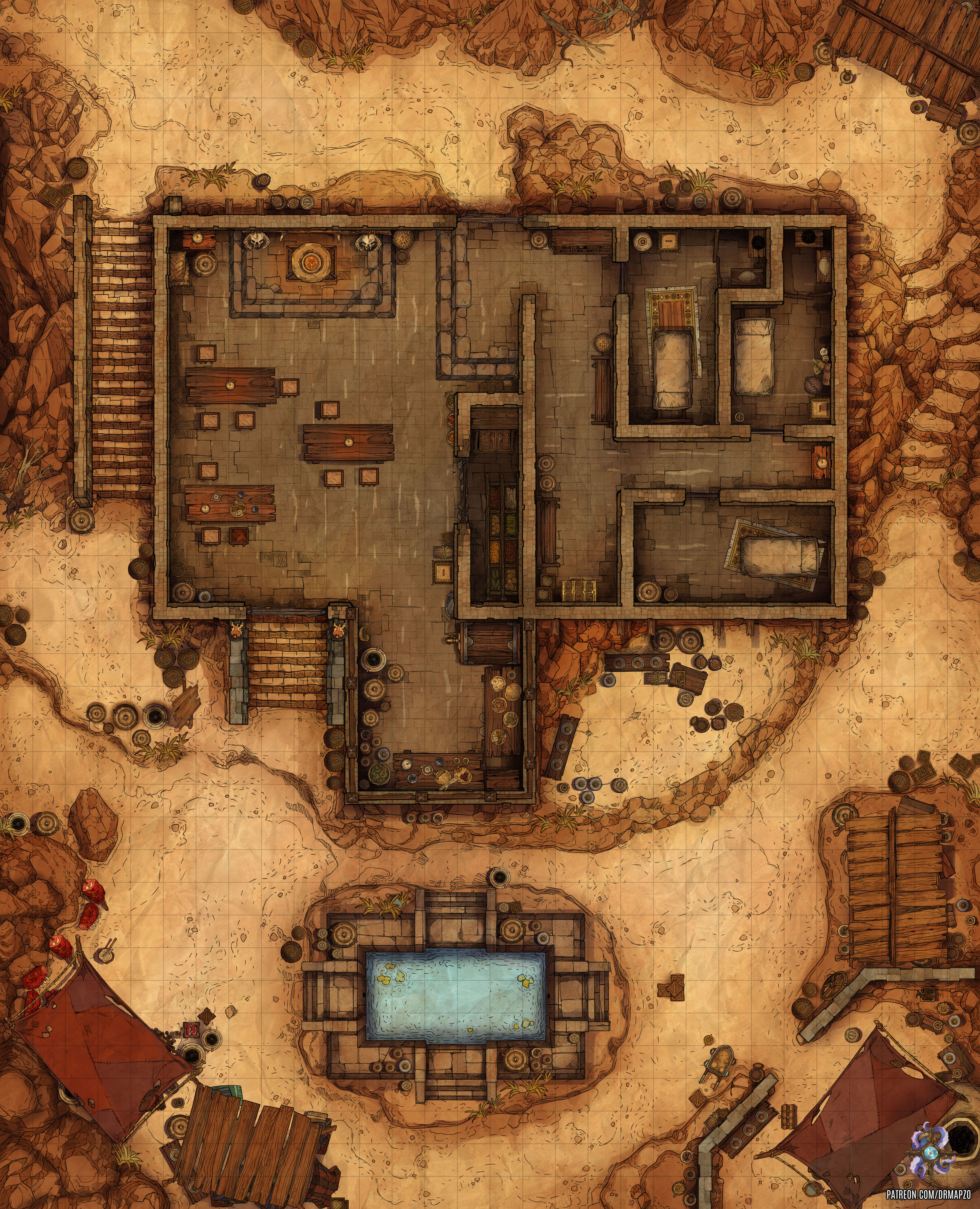 Desert Inn Desert Inn Battle Map by Hassly on DeviantArt