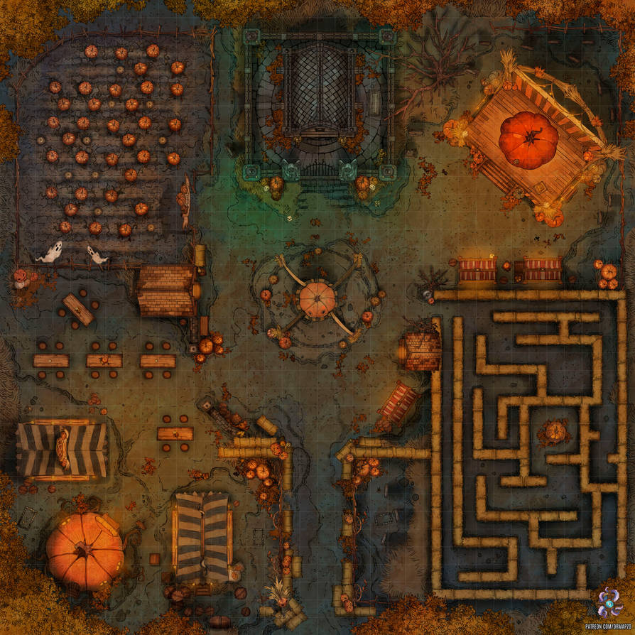 Pumpkin Festival Battle Map by Hassly on DeviantArt