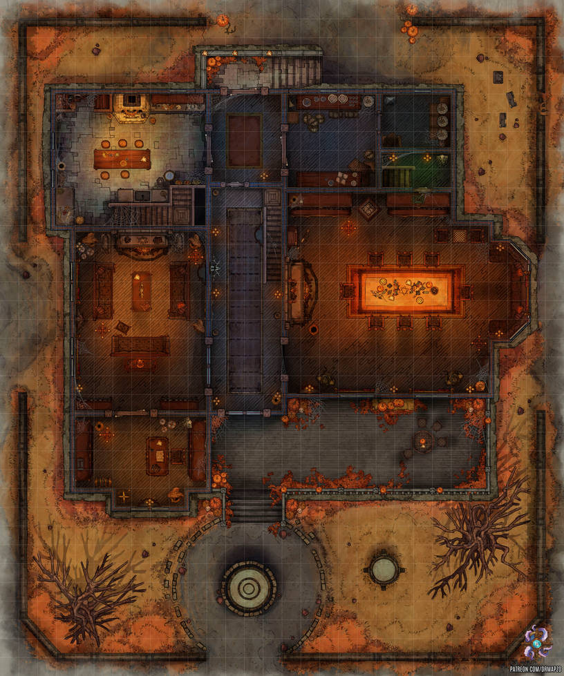 Haunted Mansion Battle Map by Hassly on DeviantArt