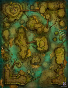 Mysterious- Ancient Swamp Battle Map