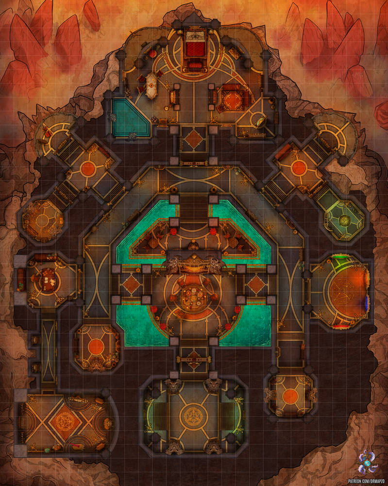 Infernal House Battle Map 28x35 by Hassly on DeviantArt