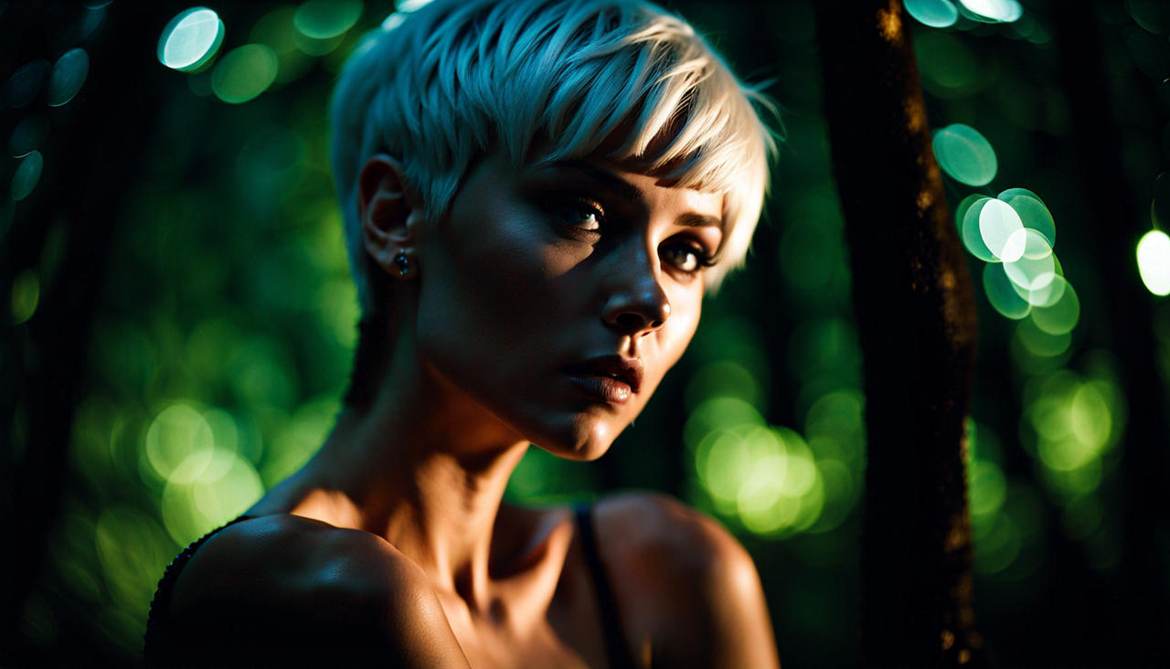 Nude Short Thin Whitehaired Girl With A Pixie Cut by michaelamanor on