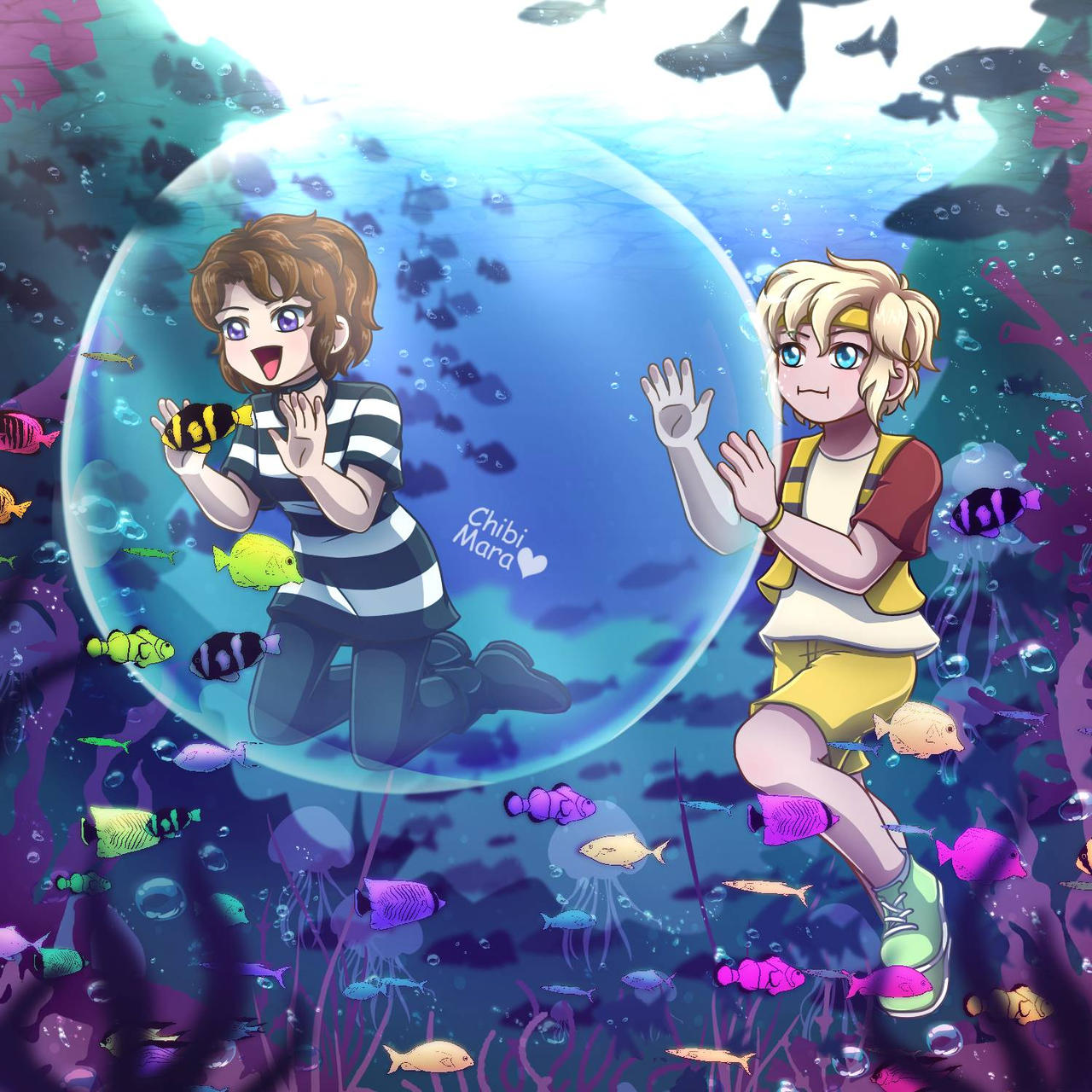 chibi in a bubble by gomezrenatog on DeviantArt