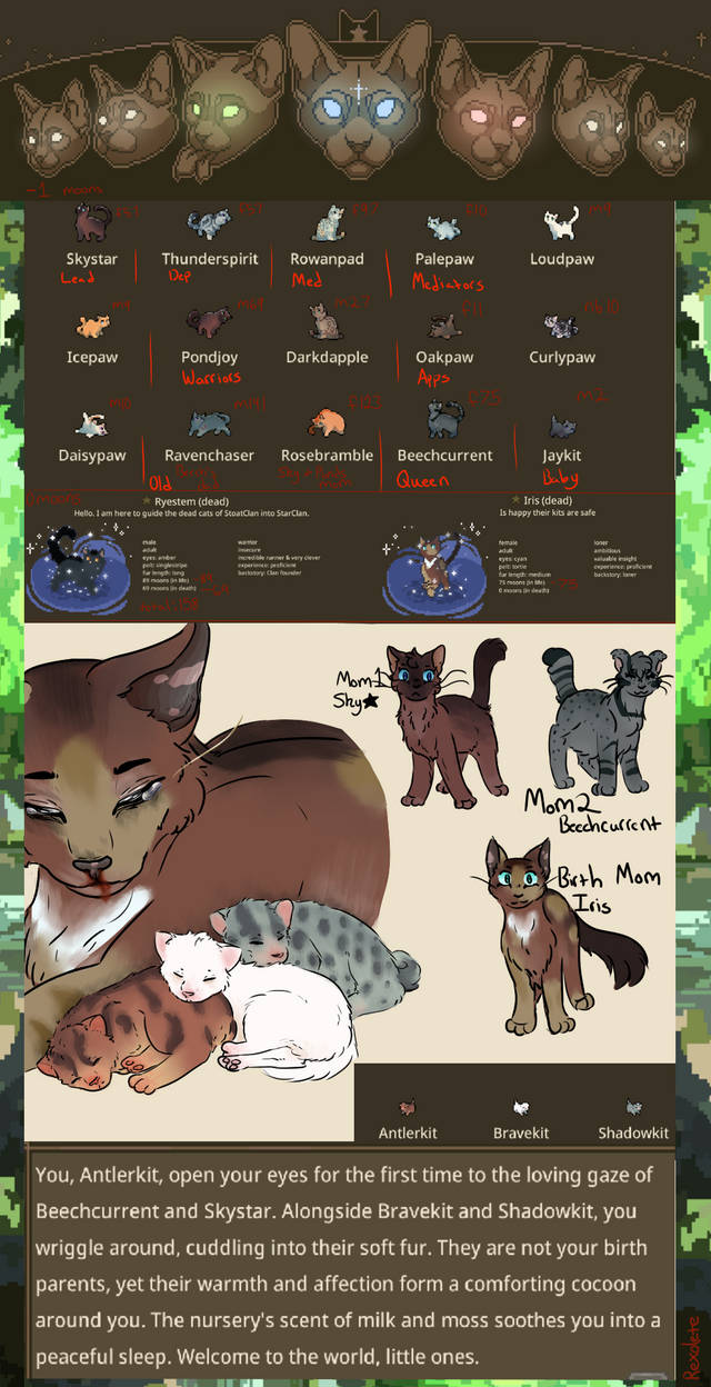 Lifegen Custom Cat Design Lifegen - Moon -1/0: StoatClans New Clanmates by Rexolete on DeviantArt