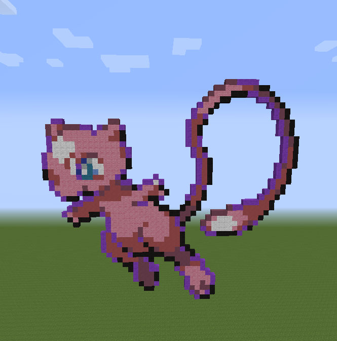 Minecraft Pixel Art Mew by RandomixedTopicz on DeviantArt