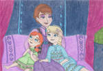 Queen Iduna with Anna and Elsa by RainbowMachete