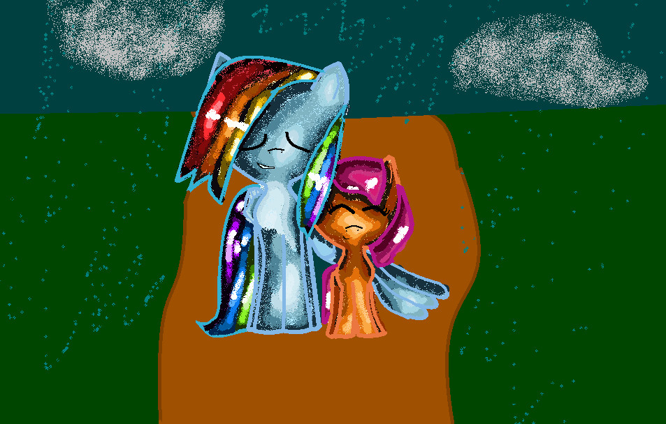 rainbow and scoot