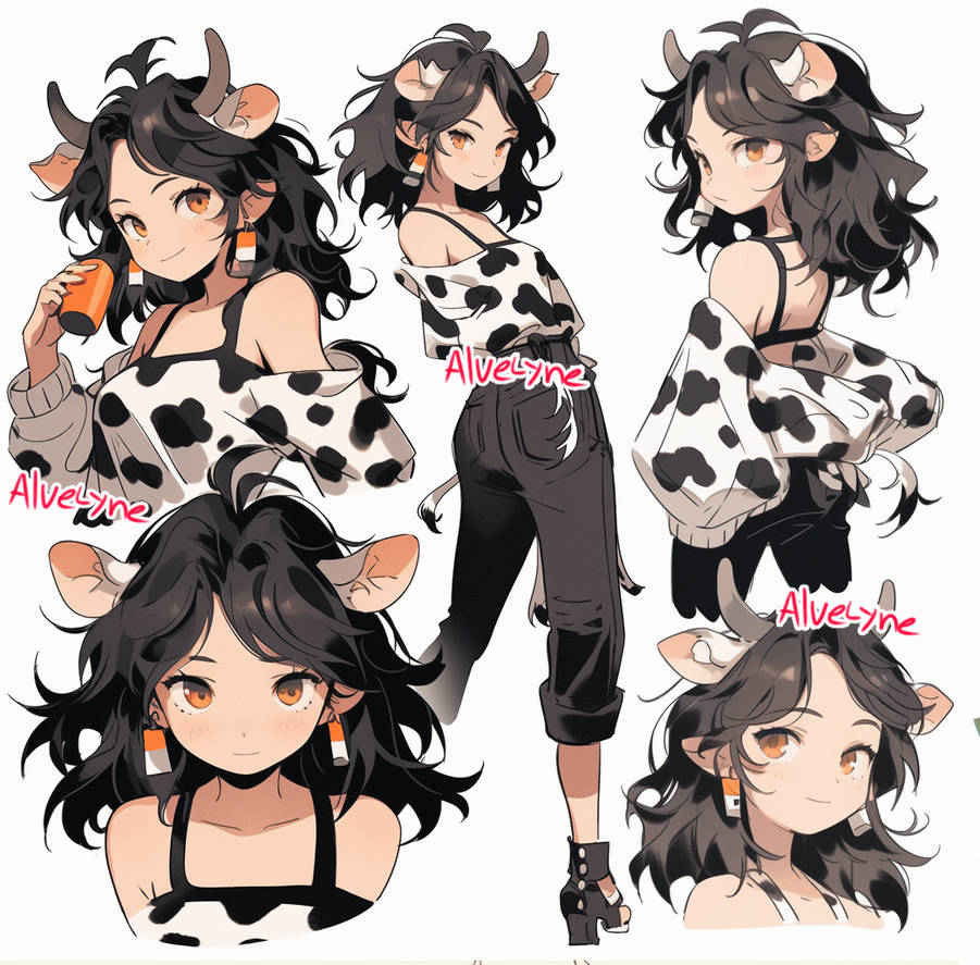 Caw Anim Anime Girl Cow Hoodie at Roberta Shanklin blog