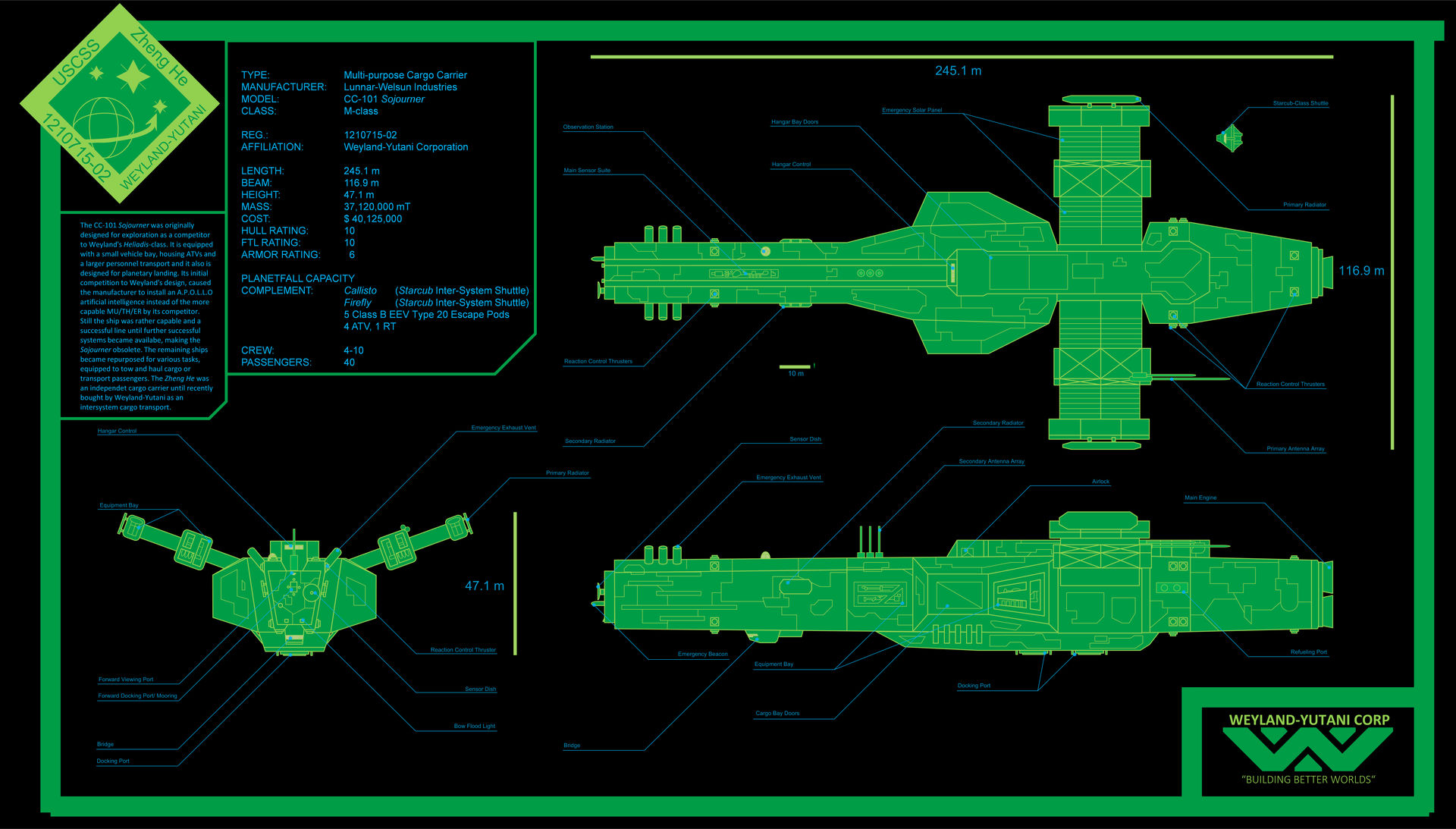 USCSS Zheng He - Blueprint by TwoS0ul on DeviantArt